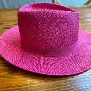 Eugenia Kim Pink Straw Fedora